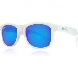 Oval Polarized Classic Retro UV400 Sunglasses for Men and Women - White & Blue - CM188EDQZ5I $38.22