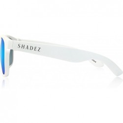 Oval Polarized Classic Retro UV400 Sunglasses for Men and Women - White & Blue - CM188EDQZ5I $38.22