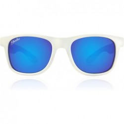 Oval Polarized Classic Retro UV400 Sunglasses for Men and Women - White & Blue - CM188EDQZ5I $38.22