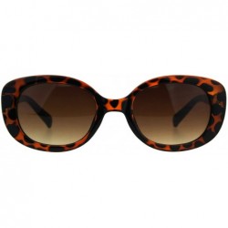 Butterfly Womens Rectangular Mod Designer Plastic Fashion Sunglasses - Tortoise Brown - CG189U2RNX5 $11.04