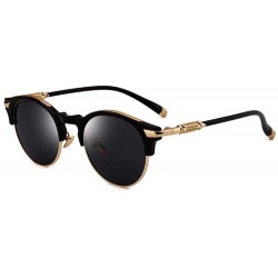Aviator Polarized Sunglasses Street Style Fashion Round Frame Sunglasses Women - CJ18X06UMCO $81.94