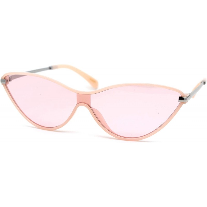 Shield Womens Mod Shield Cat Eye Plastic Sunglasses - All Pink - CS18X55GE00 $12.66