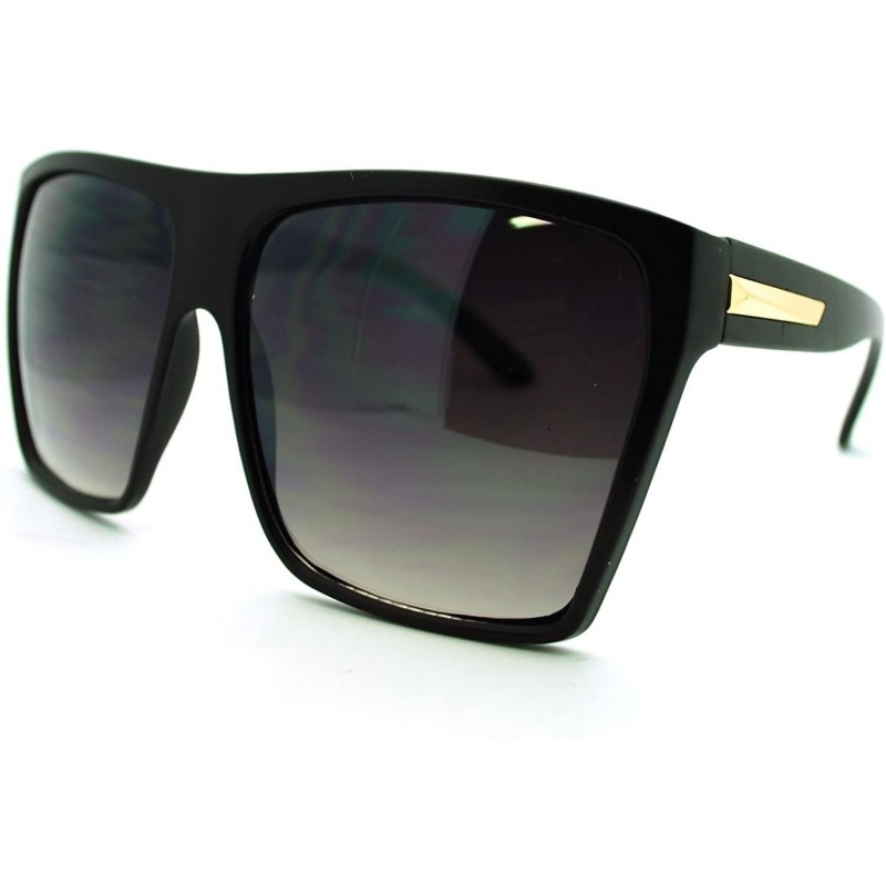 Oversized Super Oversized Sunglasses Flat Top Square Frame Shades - Black - CV11MI0M0AT $11.11