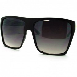 Oversized Super Oversized Sunglasses Flat Top Square Frame Shades - Black - CV11MI0M0AT $11.11