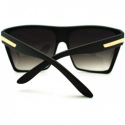 Oversized Super Oversized Sunglasses Flat Top Square Frame Shades - Black - CV11MI0M0AT $11.11