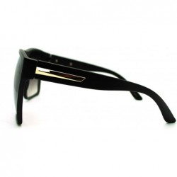 Oversized Super Oversized Sunglasses Flat Top Square Frame Shades - Black - CV11MI0M0AT $11.11