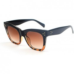 Oversized Vintage style Sunglasses for Men or Women PC Resin UV 400 Protection Sunglasses - Black Leopard Brown - CB18T2U5DSU...