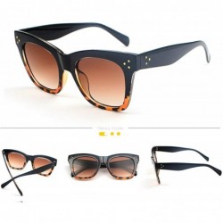 Oversized Vintage style Sunglasses for Men or Women PC Resin UV 400 Protection Sunglasses - Black Leopard Brown - CB18T2U5DSU...