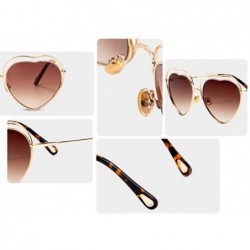 Aviator New sunglasses fashion ladies 2019 sunglasses 2019 love heart sunglasses - A - C718S6QNYOA $50.38