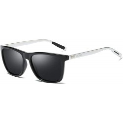 Oversized Womens Polarized Sunglasses Teardrop Men's Sunglasses Classic Design UV Cut Cross & Glasses Case Glasses - Silver -...