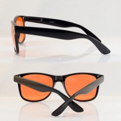Square Eye-Candy Color Horn Rimmed Black Frame Spring Hinge Sunglasses A084 - Red - CV189ZK8G9M $10.93
