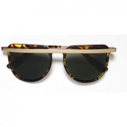 Aviator Steve Womens/Ladies Aviator Full-rim Gradient Lenses Sunglasses/Shades - Gold - C512EGPTB9H $38.72