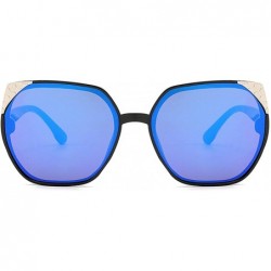 Oval Classic style Sunglasses for Men or Women PC UV400 Sunglasses - Blue - C218SZUC6HK $15.76
