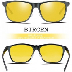 Rectangular Night Driving Glasses Anti Glare Polarized - HD Night Vision Glasses for Driving Rainy Safely Sports Glasses - CA...