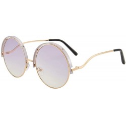 Oversized Women Oversized Round Sunglasses UV400 Lightweight PC Sunglasses Eyewear - Purple - C61974U0K7N $29.06