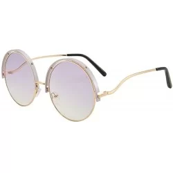 Oversized Women Oversized Round Sunglasses UV400 Lightweight PC Sunglasses Eyewear - Purple - C61974U0K7N $15.47