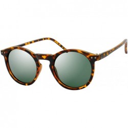 Round Polarized Sunglasses for Women Vintage Retro Round Lens - Pillow Box Package - 3b-tortoise - CP18AZ99KNQ $30.94