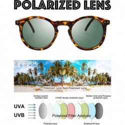 Round Polarized Sunglasses for Women Vintage Retro Round Lens - Pillow Box Package - 3b-tortoise - CP18AZ99KNQ $19.65