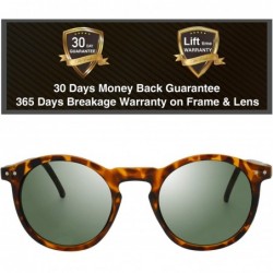 Round Polarized Sunglasses for Women Vintage Retro Round Lens - Pillow Box Package - 3b-tortoise - CP18AZ99KNQ $19.65