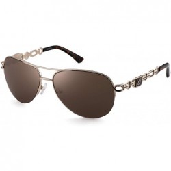 Square Classic Aviator Sunglasses Women - Gold - CE18TYKRRRC $20.61