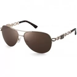 Square Classic Aviator Sunglasses Women - Gold - CE18TYKRRRC $31.55