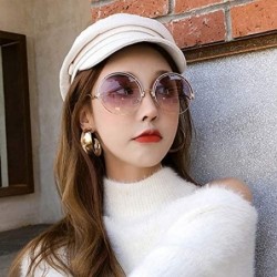 Oversized Women Oversized Round Sunglasses UV400 Lightweight PC Sunglasses Eyewear - Purple - C61974U0K7N $15.47