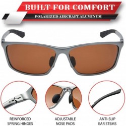 Sport Polarized Aircraft Al-Mg Driving Sport Fishing Sunglasses For Women Men - CO18HUCLS9T $26.80