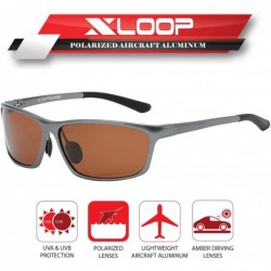 Sport Polarized Aircraft Al-Mg Driving Sport Fishing Sunglasses For Women Men - CO18HUCLS9T $26.80
