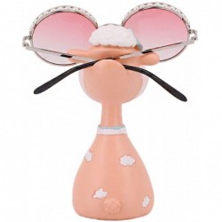 Square Stylish Round Pearl Decor Sunglasses UV Protection Metal Frame - Pearl-pink Lens - CU1905OUI7Q $10.32