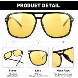 Rectangular Glasses Polarized Anti glare Protection - 523bright Black - CU18WZYEXCK $20.28