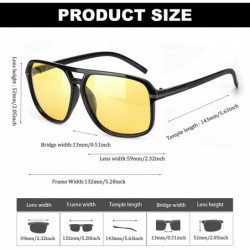 Rectangular Glasses Polarized Anti glare Protection - 523bright Black - CU18WZYEXCK $20.28