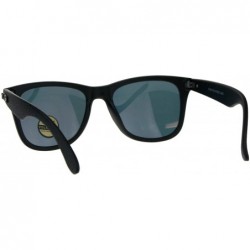 Rectangular Polarized Premium Kush Color Mirror Horn Rim Hipster Gangster Sunglasses - Orange - CK18DI305A3 $12.26