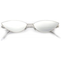 Cat Eye Cat Eye Sunglasses Women Retro Cute Small Sun Glasses Female Accessories Summer - Silver Mirror - CM18DK8O9YM $9.15