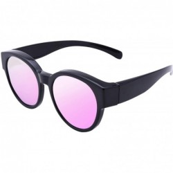 Round Polarized Oversized Fit over Sunglasses Over Prescription Glasses with Cat Eye Frame for Women&Men - CX18W9HHIT3 $15.17