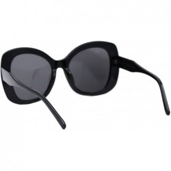 Oversized Womens Sunglasses Oversized Square Butterfly Celebrity Fashion Shades UV 400 - Black (Black) - CN195OELO24 $10.21