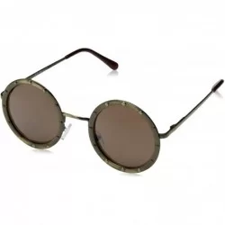 Round Gladiator Round Sunglasses - Antique Gold - 46 mm - C3185IWG70T $24.54