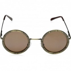 Round Gladiator Round Sunglasses - Antique Gold - 46 mm - C3185IWG70T $15.50