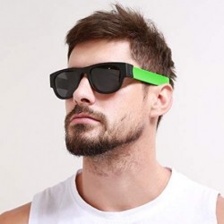 Round Premium Unisex Polarized Fold Frame Sun Glasses Trendy Stylish Sunglasses for Men Women - Green - CI18YO9CAA3 $23.68