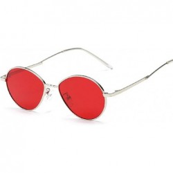 Goggle Sunglasses Retro Small Frame Sunglasses Metallic Ocean Piece Sunglasses Male And Female Sunshade - C618TKL0HOR $8.78