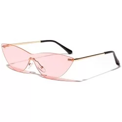 Rimless Triangle Rimless Sunglasses Retro sunglasses For Men Women Colored Transparent Sunglasses UV400 Protection - 2 - CS19...