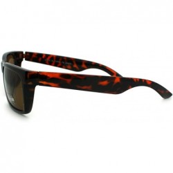 Sport Mens Classic Rectangular Secret Agent Futuristic Rectangular Sport Sunglasses - Tortoise - CY11YW4ZCVT $11.93