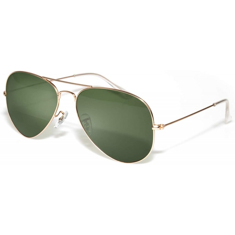 Aviator Classic Aviator Sunglasses for Men Women- Metal Frame UV400 Lens Protection Pilot Sunglasses - C418RACMS09 $9.17