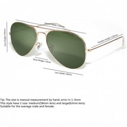 Aviator Classic Aviator Sunglasses for Men Women- Metal Frame UV400 Lens Protection Pilot Sunglasses - C418RACMS09 $9.17
