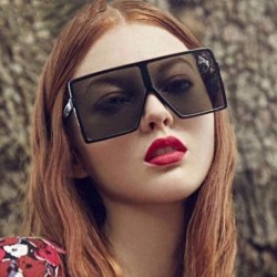 Oversized Fashion Sunglaess - Women Men Vintage Retro Glasses Unisex Big Frame Sunglasses Eyewear - White - CP18RATGQSK $10.41