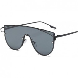 Cat Eye European and American fashion women's fashion one-piece lens sunglasses men's cat-eye sunglasses - CE190MYCY2A $55.94