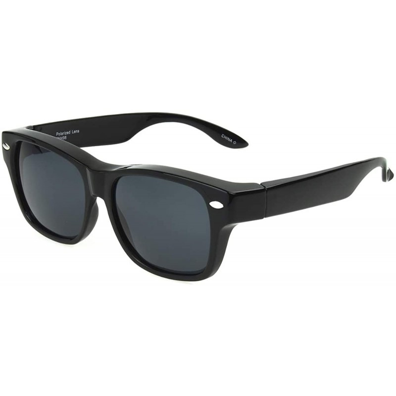 Shield Solar Shield-Lakewood Rectangular Fits Over Sunglasses - Black - C212NSF54W5 $14.78