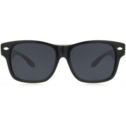Shield Solar Shield-Lakewood Rectangular Fits Over Sunglasses - Black - C212NSF54W5 $14.78