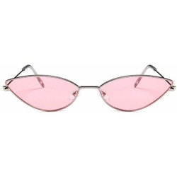 Cat Eye Women Cat Eye Sunglasses Cute Sexy Brand Designer Glasses Summer Retro Small Frame Black Red Cateye Sun - Pink - C219...