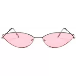 Cat Eye Women Cat Eye Sunglasses Cute Sexy Brand Designer Glasses Summer Retro Small Frame Black Red Cateye Sun - Pink - C219...