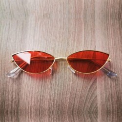 Cat Eye Women Cat Eye Sunglasses Cute Sexy Brand Designer Glasses Summer Retro Small Frame Black Red Cateye Sun - Pink - C219...